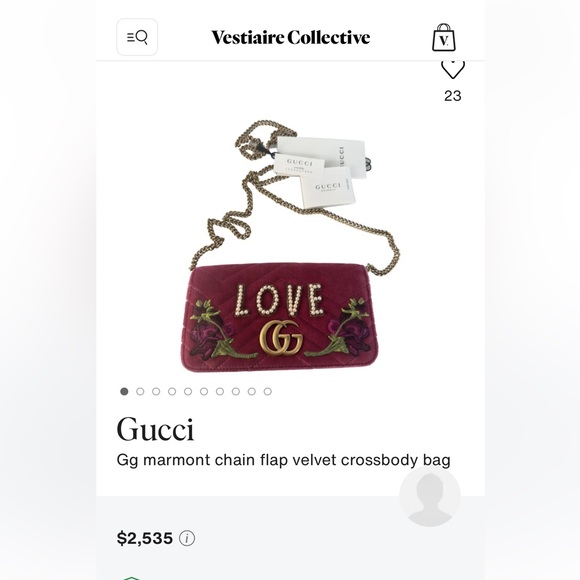 Auth GUCCI MARMONT LOVE PINK VELVET CLUTCH Purse Handbag Pearls & Gold - Picture 3 of 13